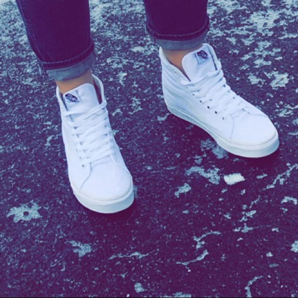 White high top vans